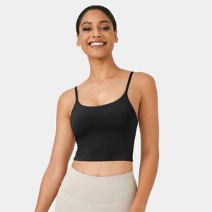 Halara Basic Padded Workout Cropped Tank Top Black Size Small
